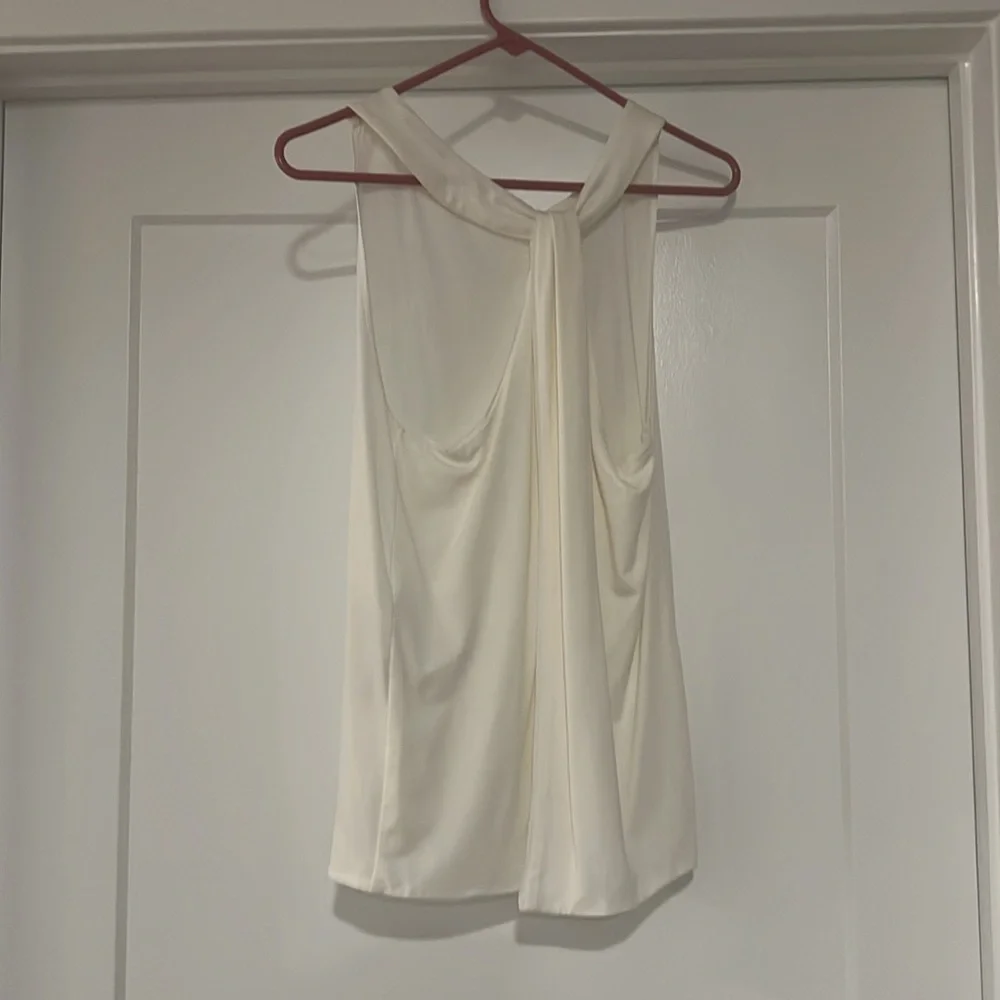 White Massimo Dutti open back shirt M - Picture 2 of 4